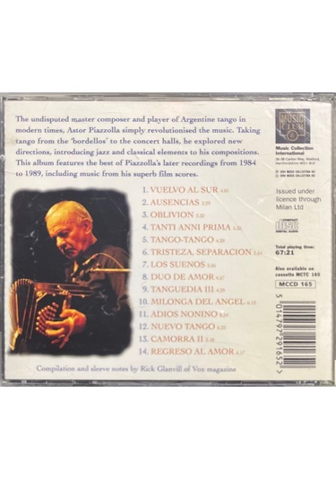 Müzik Cd Sidir - Plak Değildir Cd Astor Piazzolla Key Works 198