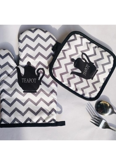 Dimi Izgara Sağ Eldiven Kalın Mikrodalga Pişirme Eldiveni Tencere İle Isıya Dayanıklı 5