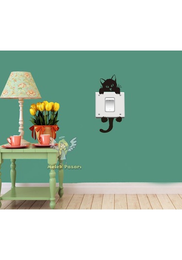 4 Adet Kedi Priz Sticker