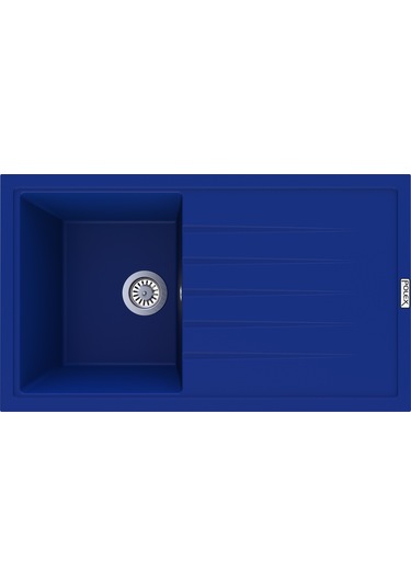 Polex Cristalüx Granit Evye P-03 Mavi Tezgah Altı Ve Tezgah Üstü Mutfak Evyesi 85x49.5 CM