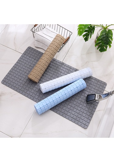 Neevoyu Banyo Rehberi: Dürtme Önleyici, Masajlı, Kaymazsız, 40x70cm Beyaz Kare Desenli Düş Ve Tuvalet Ped Diğer