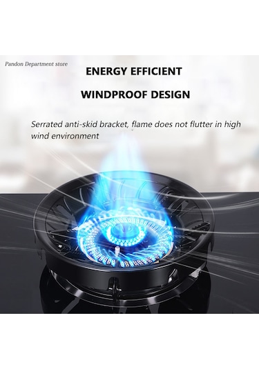 Fosenze Gaz Çalışanı Enerji Tasarruflu Ateş Toplayıcı Kalkanı - 5 Açıklıklı Dürtme Dayanıklı Demir Alüminyum Braket