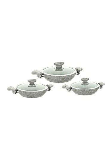 Oms 3004.01 Gri Sahan Seti 18-20-22 CM
