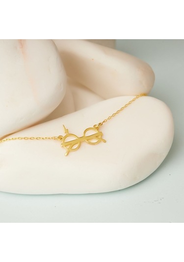 Dkmn Gümüş Harry Potter Gözlük Sembolü Kolye 925 Ayar Unisex Gümüş Kolye