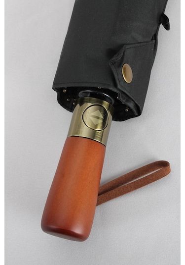 Marlux Tam Otomatik 16 Telli Siyah Şemsiye Rüzgar Koruma Ponçi Kumaş Mpr1007m Siyah