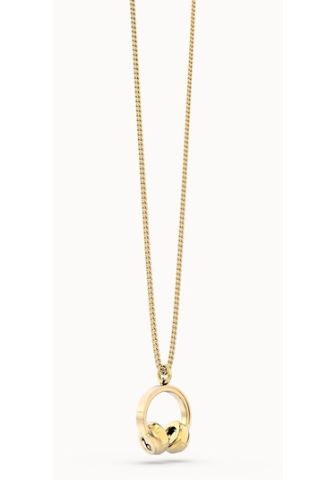 Chocli 18 Ayar Altın Kaplama Kulaklık Kolye