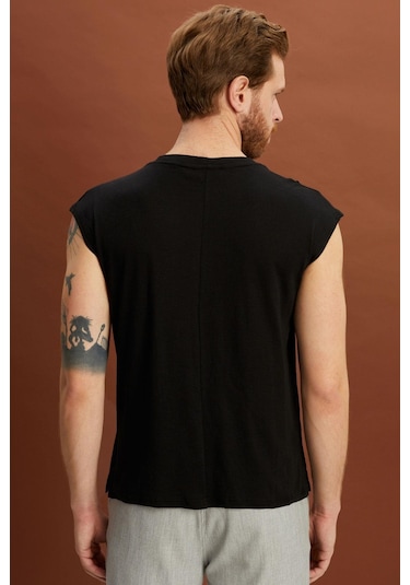 Alexander Gardi Alexandergardı Pamuklu Kolsuz T-shirt E21-71000 001