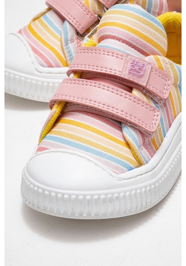 Mnpc Kız Çocuk Pudra Çizgili Sneaker Ayakkabı 25y2a10074862 Pudra Çizgili