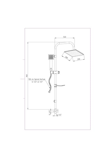 Gpd Sürgülü Duş Seti Tek Fonksiyonlu El Duşu Ile Dst19-3 Diğer