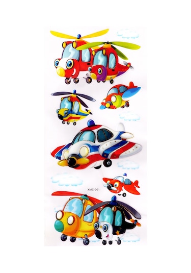 Duvar Sticker Kabartmalı 3 Boyutlu Sticker, 3d Duvar Stiker Xmc001 55x25 Cm - Helikopter