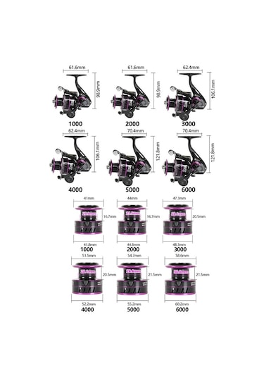 Metal Eğirme Olta Makinesi Uzun Menzilli Balık Tel Olta Makinesi, Stil: Kd1000 Eva Kavrama