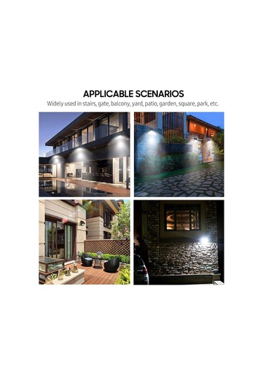 Youtek Solar Bahçe Işığı 118 Led, Hareket Sensörlü, Ip44 Su Geçirmez, Usb Şarjlı, Siyah Dış Mekan Duvar Lambası 1 Adet