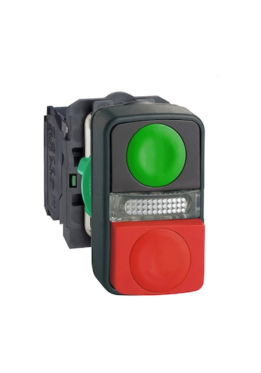 Schneider Electric XB5AW73731B5 Yeşil-Kırmızı Start-Stop Çiftli Buton 1N