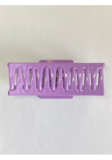 Mor Renk Televizyon Model Mandal Saç Tokası 11 Cm - Şık Ve Dayanıklı Mor