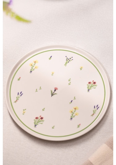 Rakle Botanical Seramik 4'lü Servis Tabağı Seti 26,5 Cm Renkli