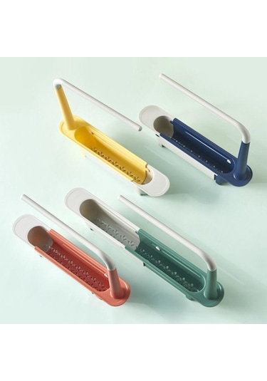 Yifomall Mutfak Lavabo Genişlik Ayarlanabilir Genişletilebilir Süzgeç Sepeti, Havlu Kurutma Rafı, Çok Fonksiyonlu Ekipman Düzenleyici Sarı