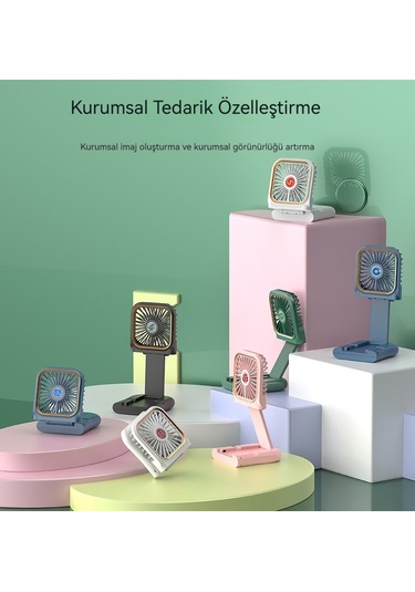 Aurora Mini Küçük Fan Asılıboyun Taşını Bilir Usb Güç Bankası El Tipi Küçük Küçük Fan 2