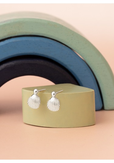 925 Ayar Gümüş Deniz Kabuğu Küpe