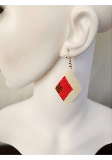 Harmel Jewelry Miyuki Üç Renk Küpe Çok Renkli