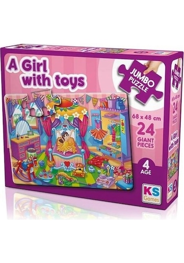 Ks Puzzle A Girl With Toys Jumbo Puzzle