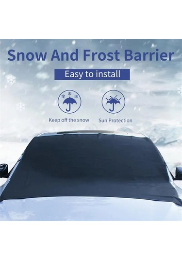 Cbtx Kalınlaşmak 600d Oxford Kumaş Sedan Ön Cam Kapağı Siyah Antifriz Güneşlik Kar Kalkanı