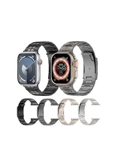 iOS Uyumlu Watch Ultra 2 49mm Kaplumbağa Tokası Titanyum Çelik İzle Kayış