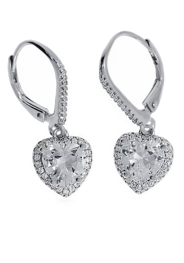 Celikchi Kadın Kalp Model Sallantılı Gümüş Taşlı Küpe