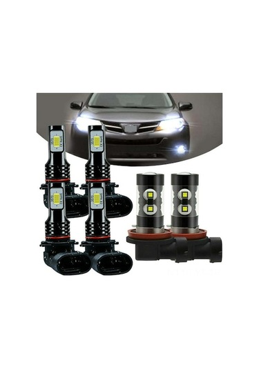 Toyota Rav4 2013-2015 Led Far Ve Sis Farları - 6000k Beyaz Işık, Cob Çipli, 50000 Saat Ömürlü