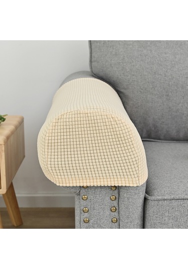 Gajeena Çift Kolluk Kılıfı - Yıkılabilir, Kaymaz, Esnek Koltuk Koruyucu, 4 Mevsim Kullanım, Düğme Paketi Dahil 10 Adet Bej Bej