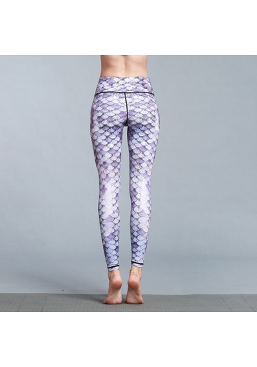 Paıyıge Yoga Pantolon Kadın Baskılı Balık Pulu Hk54