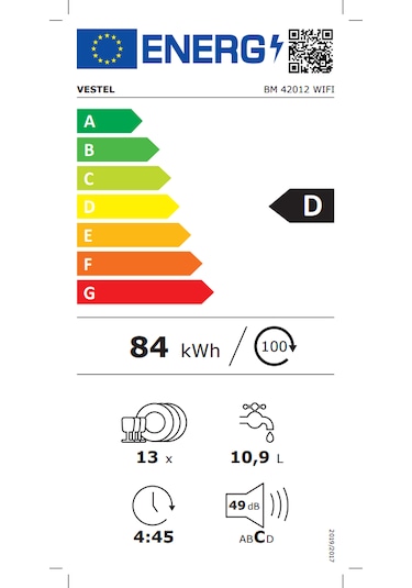 Vestel BM 42012 WIFI Bulaşık Makinesi