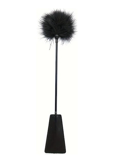 Elmpaly Siyah Atlı Ekipmanlar İçin Yaratıcı Pu Kamçı Tüylü Siyah