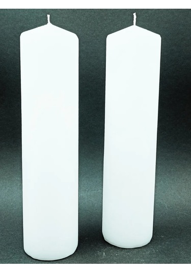 Kandlefo Ev İçin Yüksek Mumlar Sokak Sütunları 50x200mm 210603753 Beyaz