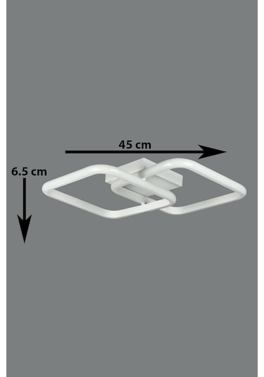 Kira Beyaz Renk Salon - Mutfak - Hol Beyaz Led 2 Li Avize Beyaz