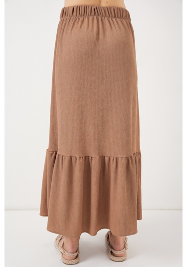 1886 Uzun Örme Etek - Camel CAMEL