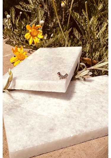 Star Sıra Yıldız Samanyolu Tasarım Zirkon Taşlı Şık Rose Gold Renk Çelik Piercing Tragus Helix