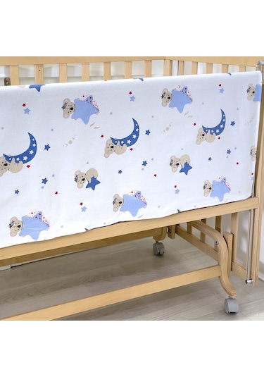 Ezh Collection 1021 Çift Taraflı Pazen Bebek Battaniye Mavi