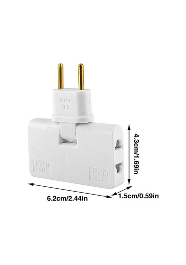 Moveevo Beyaz 180 Derece Döner 3-ünite Çevirici Soket Ultra Düz Seyahat Adaptörü Akıllı Cihazlar İçin Güvenli Enerji Dönüştürücü