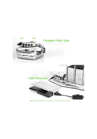 Açık Hava Kamp Odun Sobası Brs-116 Gümüş