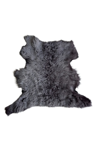 Gerçek Uzun Tüylü Koyun Postu Mürdüm 60 X 40 Cm
