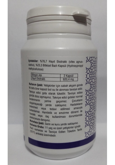 Ersağ Hayıt Ekstraktı Gıda Takviyesi
