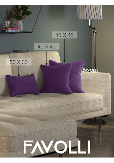 Br Favolli Kadife Dokulu Erik Moru Kırlent Kılıfı Dream Serisi Punch Için Uygun Gizli Fermuar Erik Moru