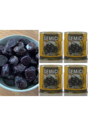 Gemici Zeytinleri Gurme Siyah Zeytin 4 x 2 KG