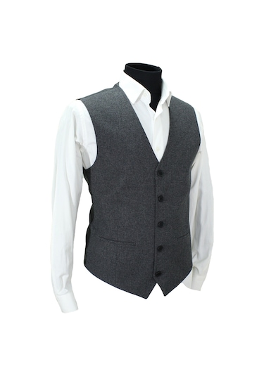 Mentor Regalo Erkek Yelek V Yaka Siyah Desenli 50578