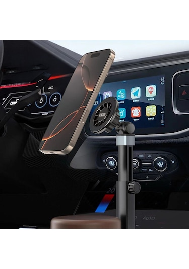 Go Des Gd-hd253 M-safe Magnetik 360 Derece Dönebilen Bardaklık Tasarım Telefon Tutucu Siyah Siyah