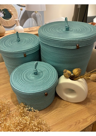 Victor Çok Amaçlı Düzenleyici Kapaklı Sepet,kapaklı Saksılık, Kapaklı Organizer 36x40 - Büyük Boy Mavi