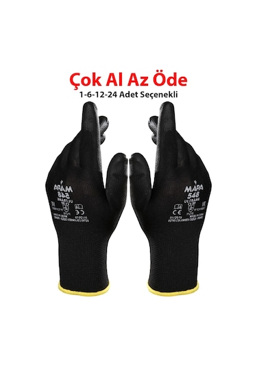 Mapa Ultrane 548 Iş Eldiveni Pu Kaplama Siyah (525656569)