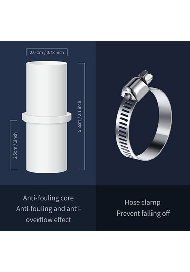 Parça Çamaşır Makinesi Tahliye Hortumu Konnektörleri Yıkama Uzatma Adaptörü İle 4 Adet Tahliye Hortumu Kelepçesi 0323 Diğer