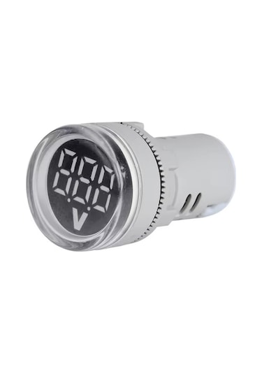 Dijital Voltmetre - Ac12-500v - 22 Mm - Beyaz