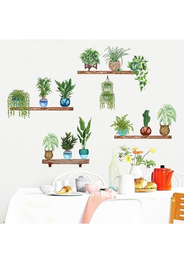Büro Ev Ofis Dekoru İçin Tropikal Bitkiler Tasarım Duvar Stickerı Diğer